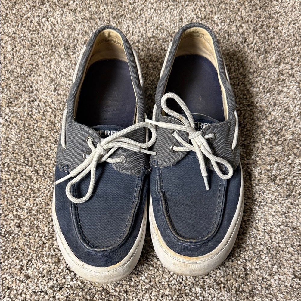 Sperry Men's Blue and Gray Boat Shoes